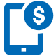 Tablet and coin icon