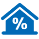 House with percent icon